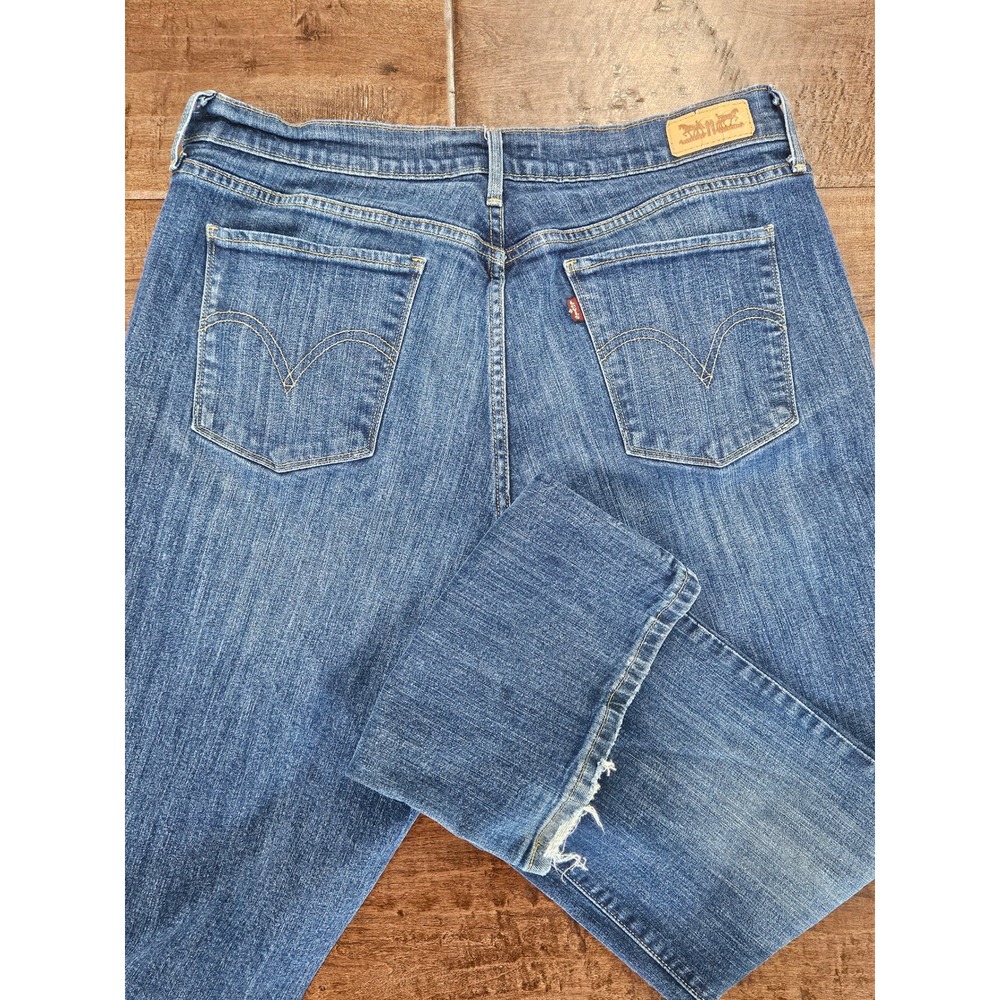 Western Levis 515 Bootcut Jeans Womens 14 Mid Rise Denim medium wash Pants - Picture 2 of 7